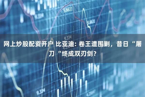 网上炒股配资开户 比亚迪: 卷王遭围剿，昔日 “屠刀 “终成双刃剑？
